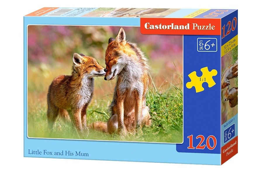 Little Fox and his Mum - 120pc Jigsaw Puzzle By Castorland - image 1