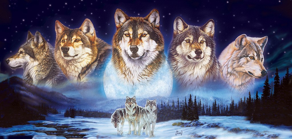 Wolves in the Snow - 1000pc Jigsaw Puzzle by SunsOut