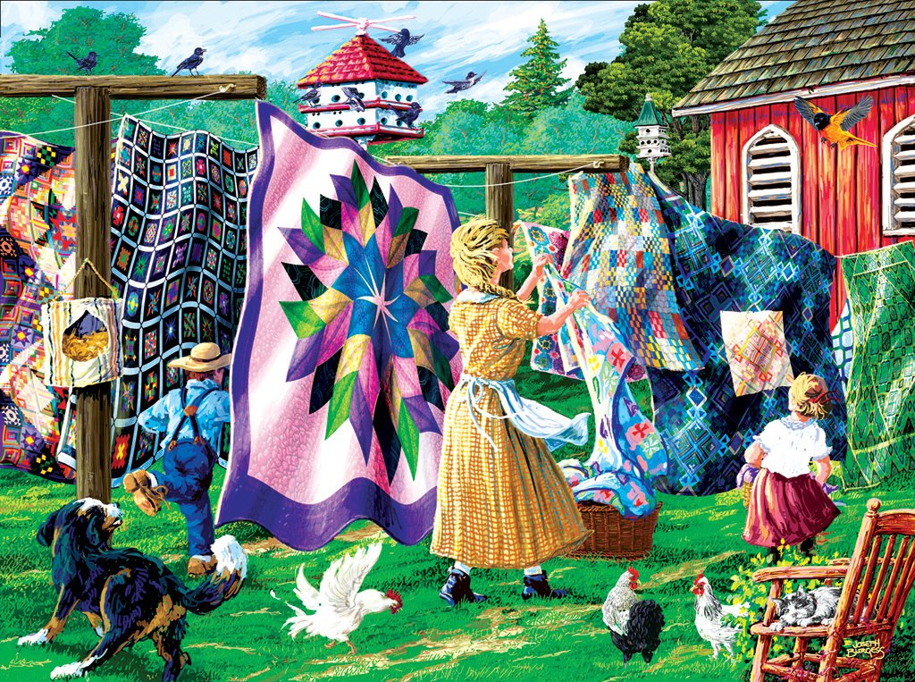 Quilter's Clothesline - 1000pc Jigsaw Puzzle by Sunsout