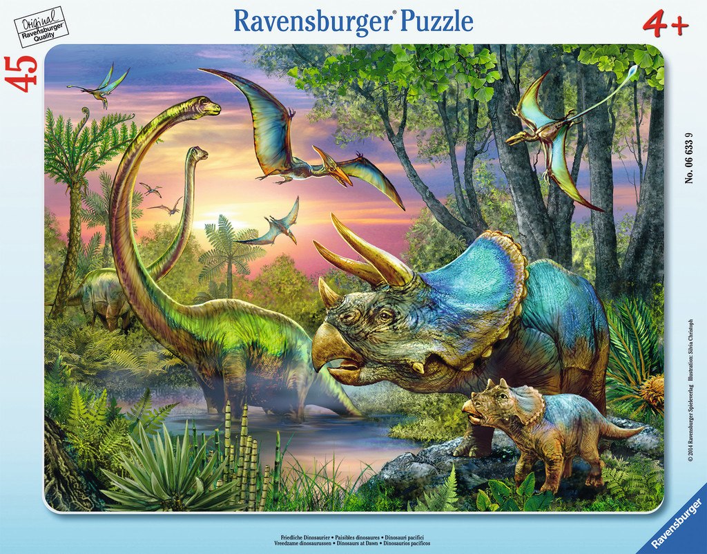 Dinosaurs at Dawn - 45pc Puzzle in a Frame by Ravensburger