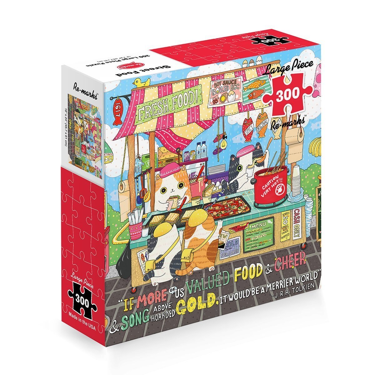 Street Food - 300pc Large Format Jigsaw Puzzle By Re-marks  			  					NEW - image 1