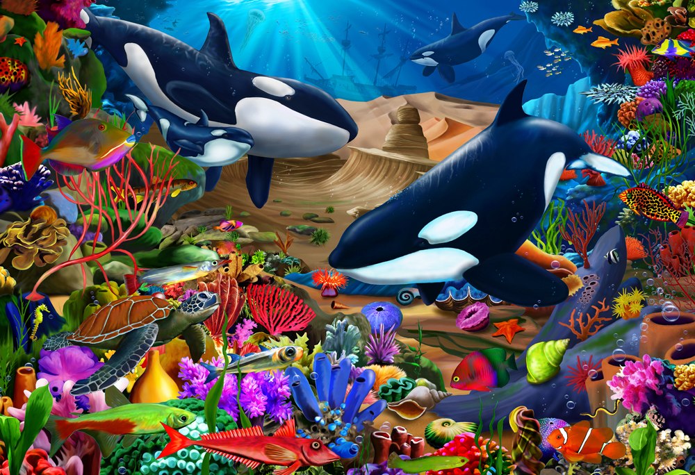 Wondrous Ocean - 100pc Jigsaw Puzzle by Vermont Christmas Company  			  					NEW