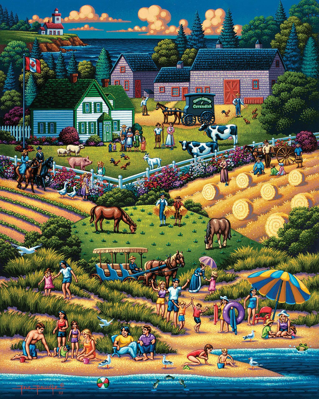 P.E.I. Green Gables - 1000pc Jigsaw Puzzle by Dowdle