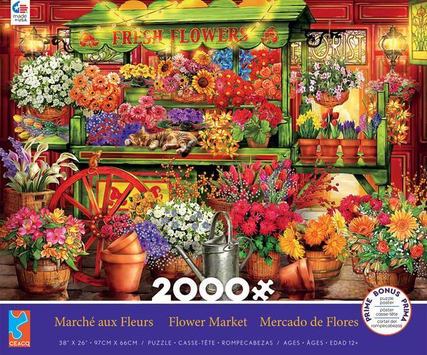 Flower Market - 2000pc Jigsaw Puzzle by Ceaco  			  					NEW - image 1