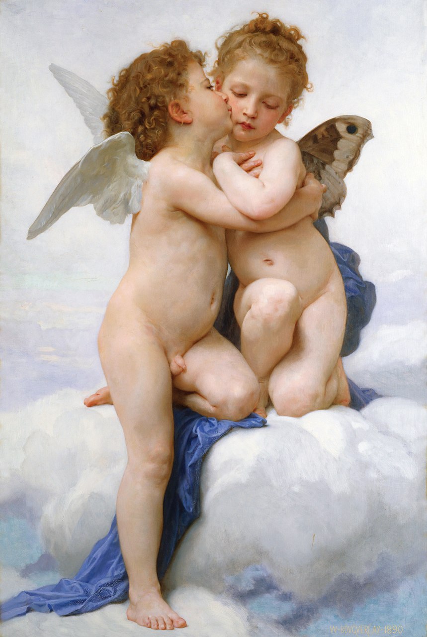 Cupid and Psyche as Children - 1000pc Jigsaw Puzzle by Tomax