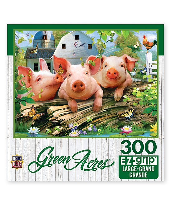 Three 'Lil Pigs - 300pc EzGrip Jigsaw Puzzle by Masterpieces  			  					NEW