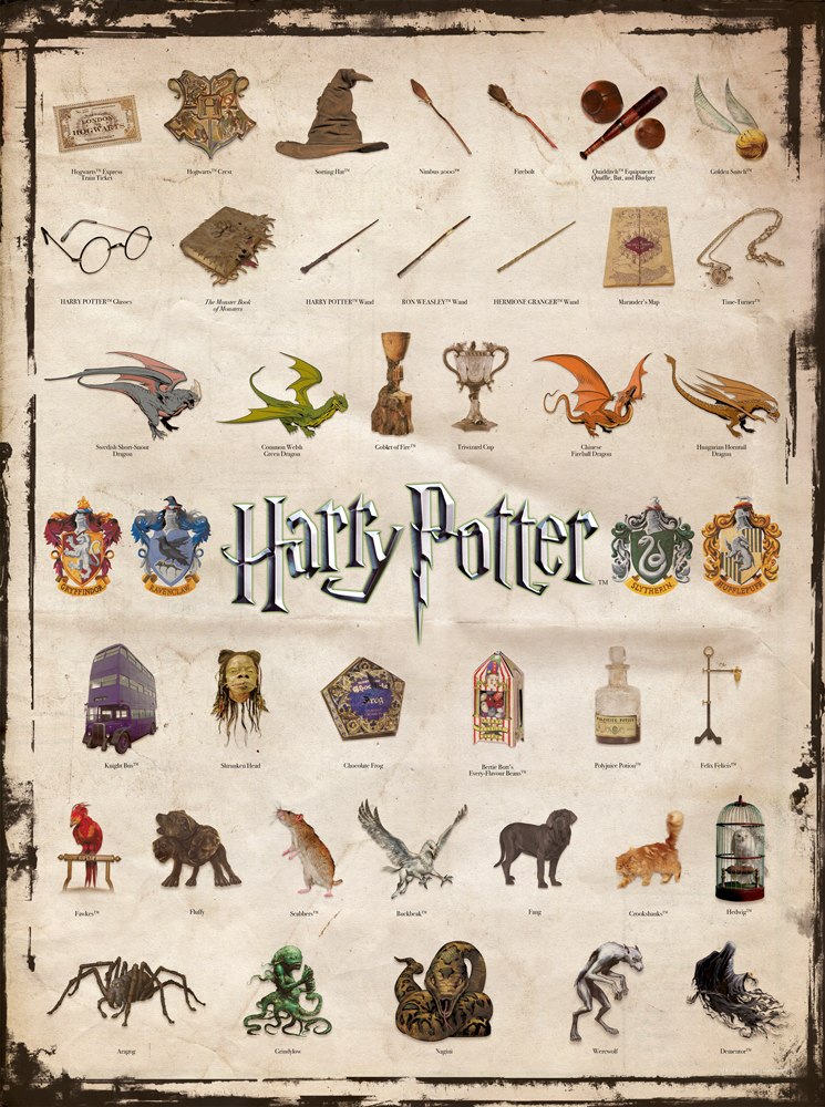 Harry Potter: Icons - 1000pc Jigsaw Puzzle by Aquarius  			  					NEW - image 1