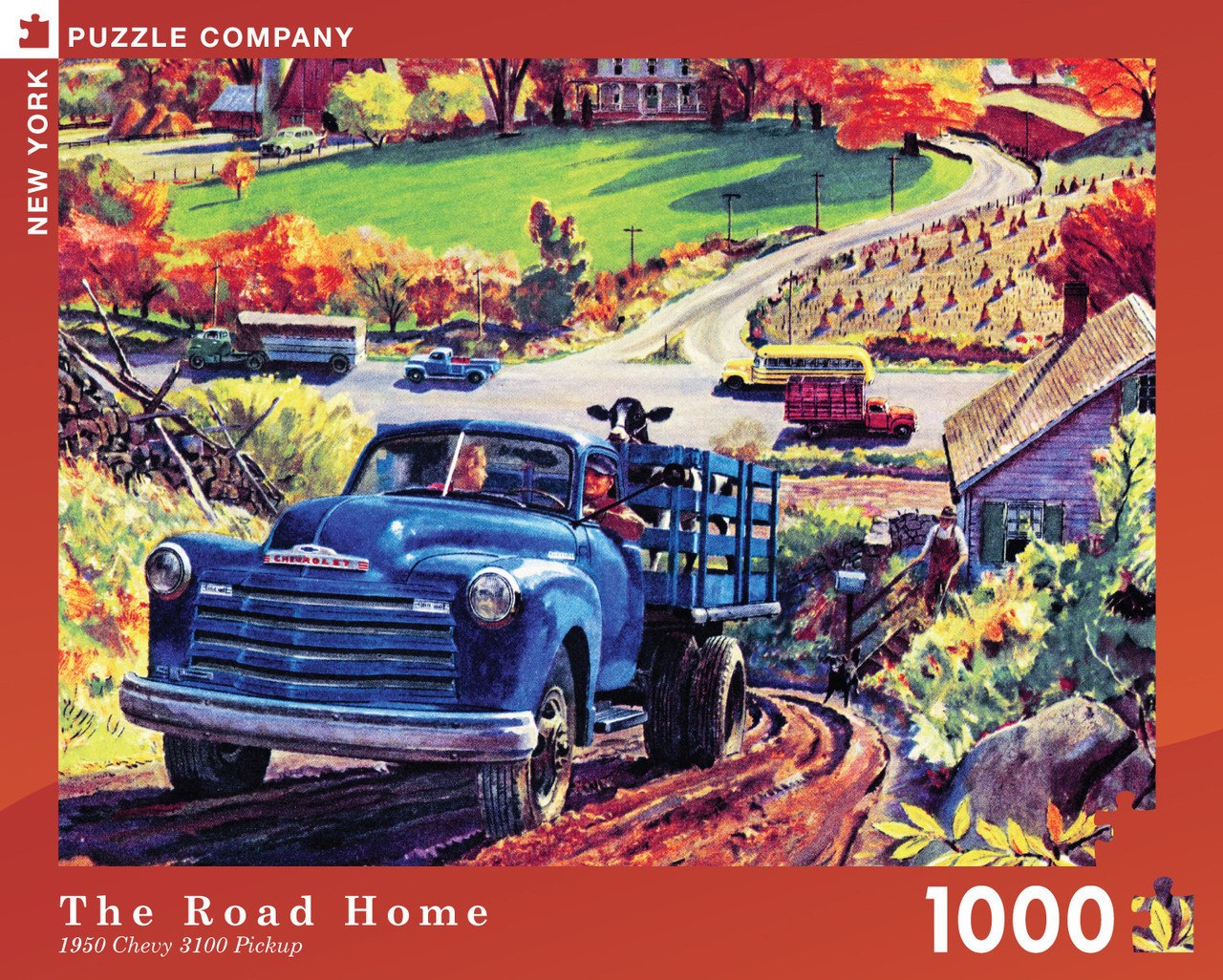 The Road Home - 1950 Chevy 3100 pickup - 1000pc Jigsaw Puzzle by New York Puzzle Company - image 1