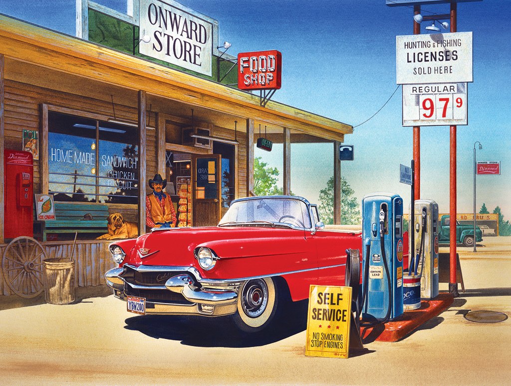 Onward Store Gas Station - 500pc Jigsaw Puzzle by SunsOut