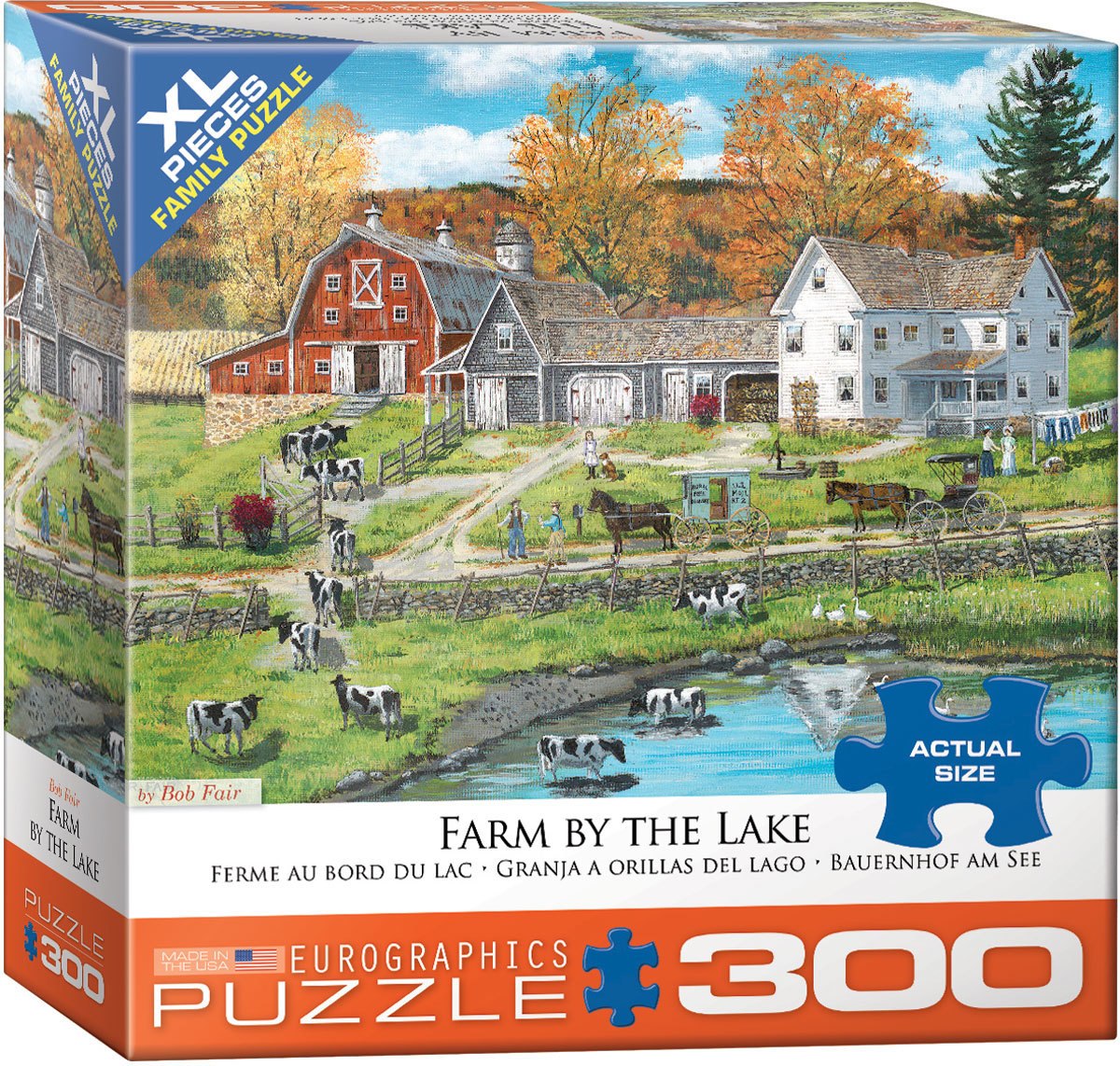 Fair: Farm by the Lake - 300pc Jigsaw Puzzle by Eurographics  			  					NEW - image 1