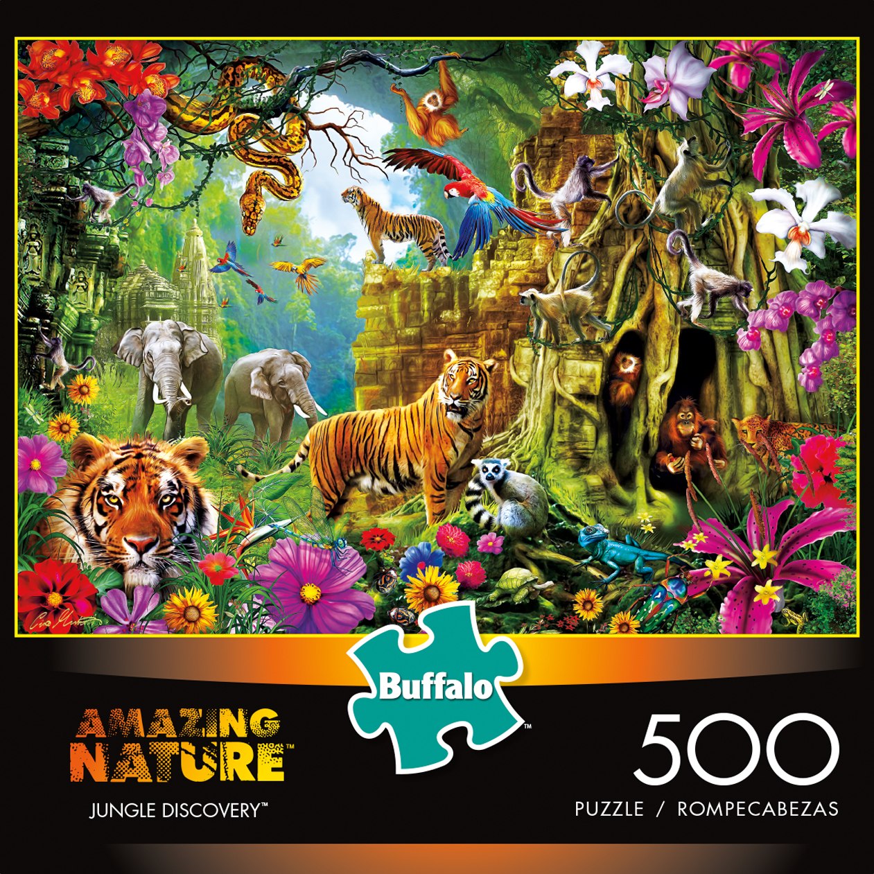 Jungle Discovery - 500pc Jigsaw Puzzle By Buffalo Games - image 1