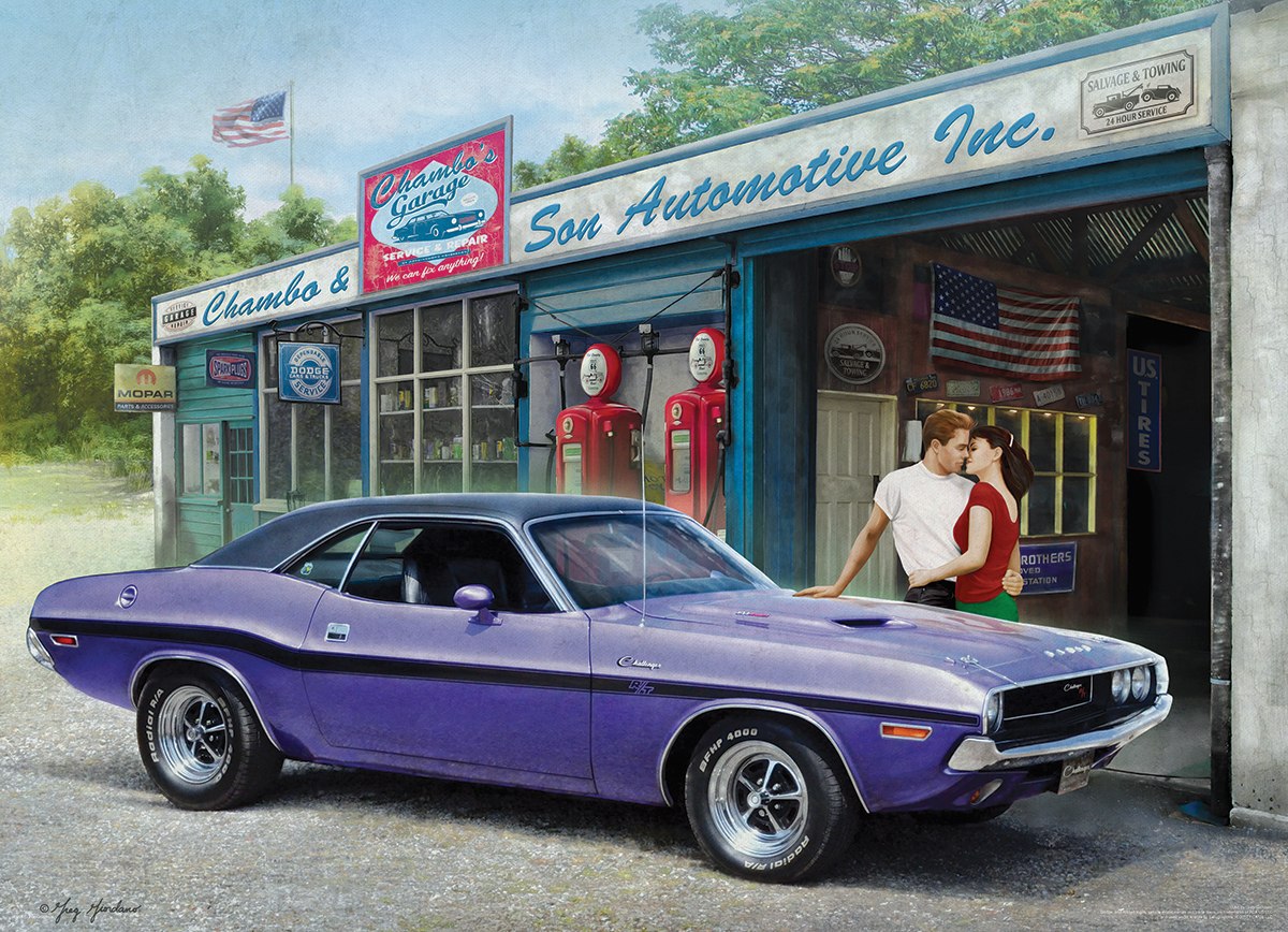 Plum Crazy Challenger by Greg Giordano - 1000pc Jigsaw Puzzle by Eurographics