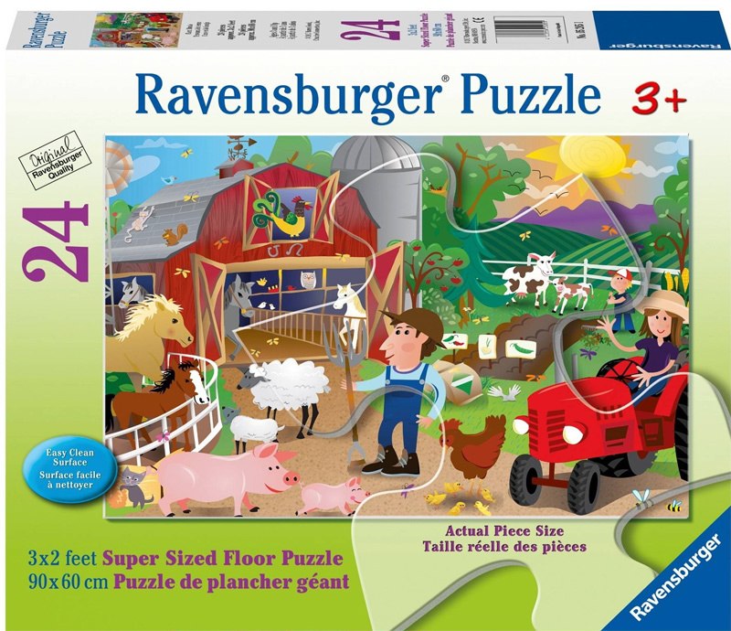 Farm Mania - 24pc Super Sized Jigsaw Floor Puzzle By Ravensburger - image 1