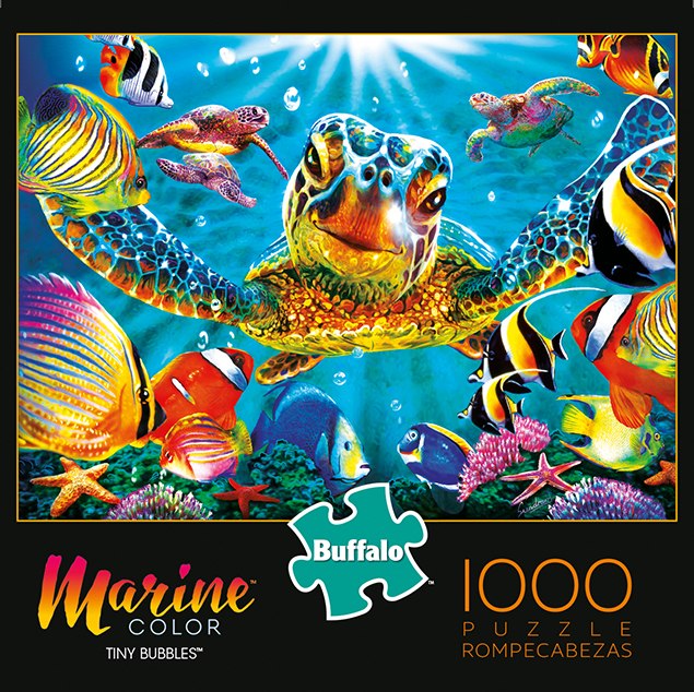 Marine Color: Tiny Bubbles - 1000pc Jigsaw Puzzle by Buffalo Games  			  					NEW - image 1