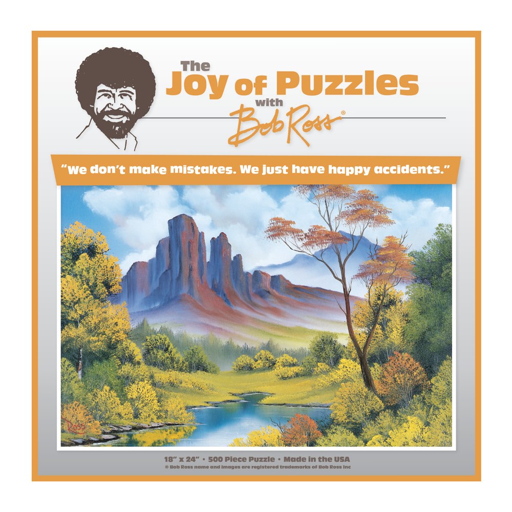 Bob Ross: Fall - 500pc Jigsaw Puzzle by Wellspring  			  					NEW - image 1