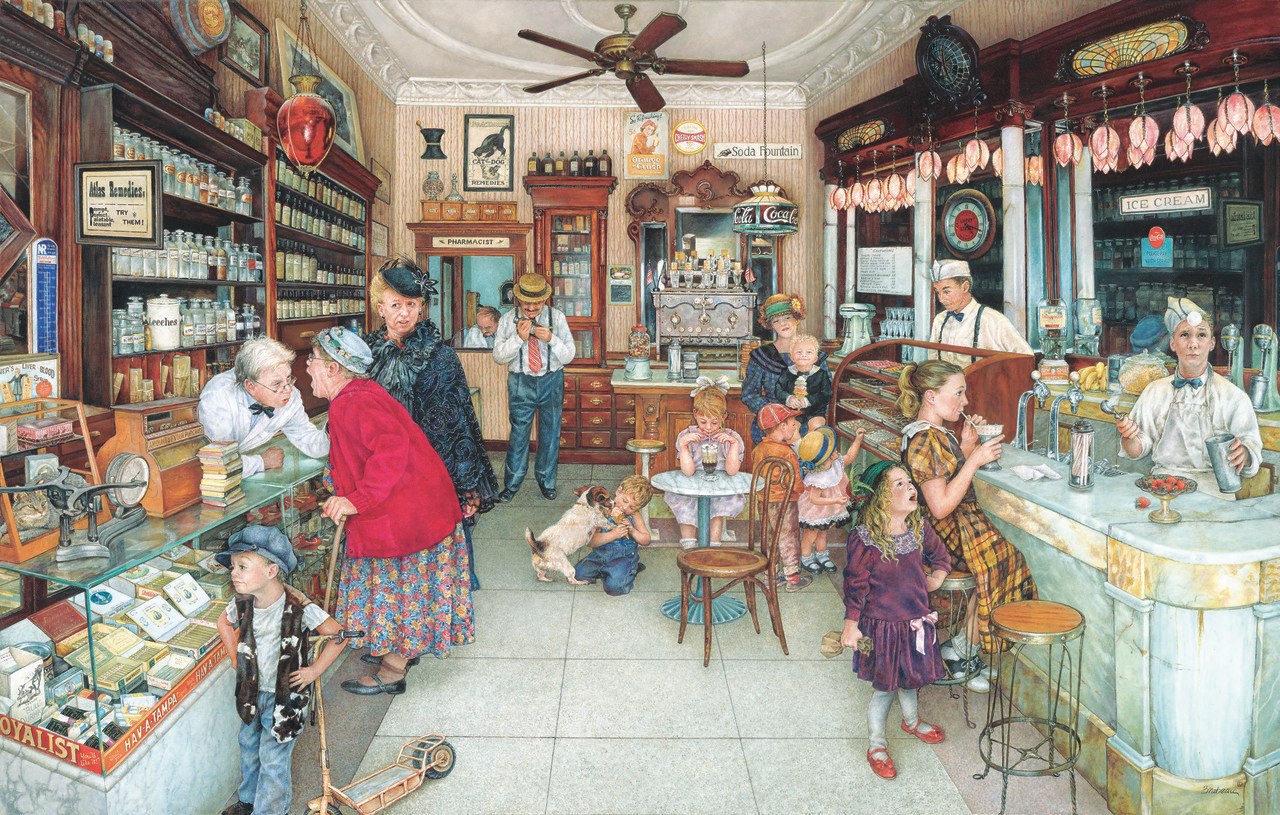 Old Fashioned Soda Shop - 30pc Jigsaw Puzzle by Sunsout  			  					NEW