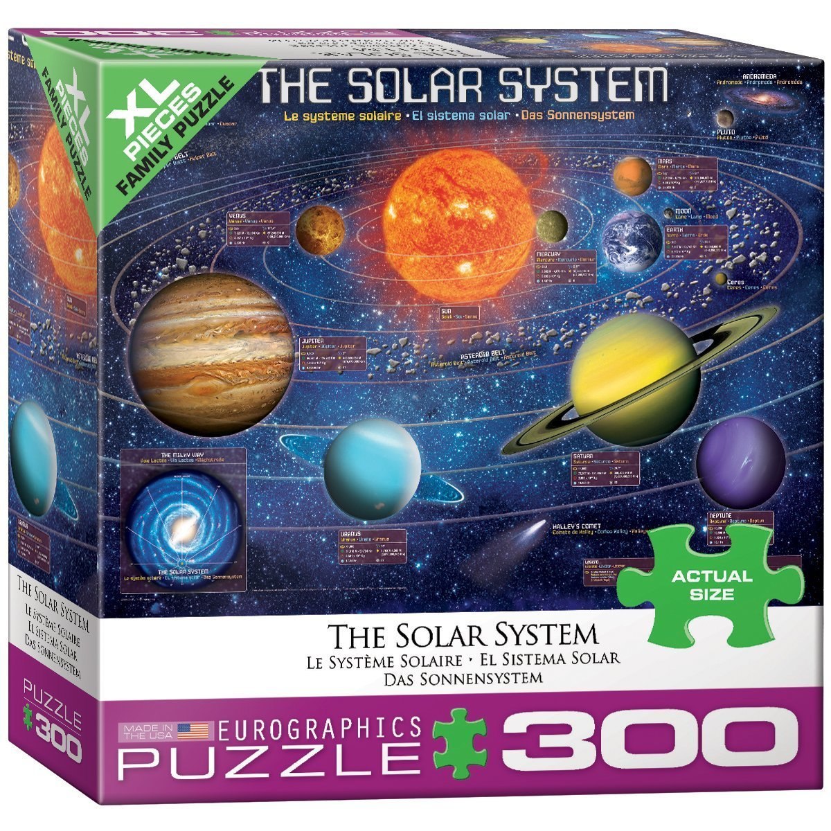 The Solar System - 300pc Jigsaw Puzzle by Eurographics  			  					NEW - image 1