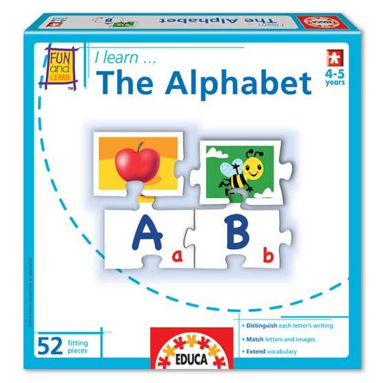 Alphabet Puzzle-I Learn: The Alphabet - 52pc Jigsaw Puzzle by EDUCA