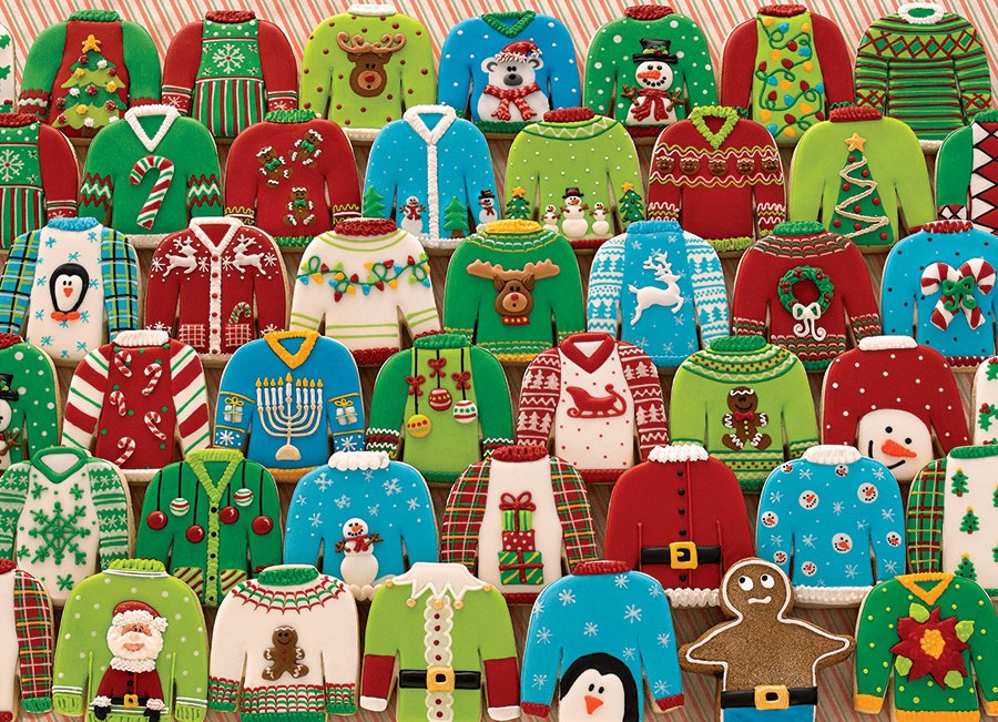 Ugly Xmas Sweaters Original - 1000pc Jigsaw Puzzle by Cobble Hill