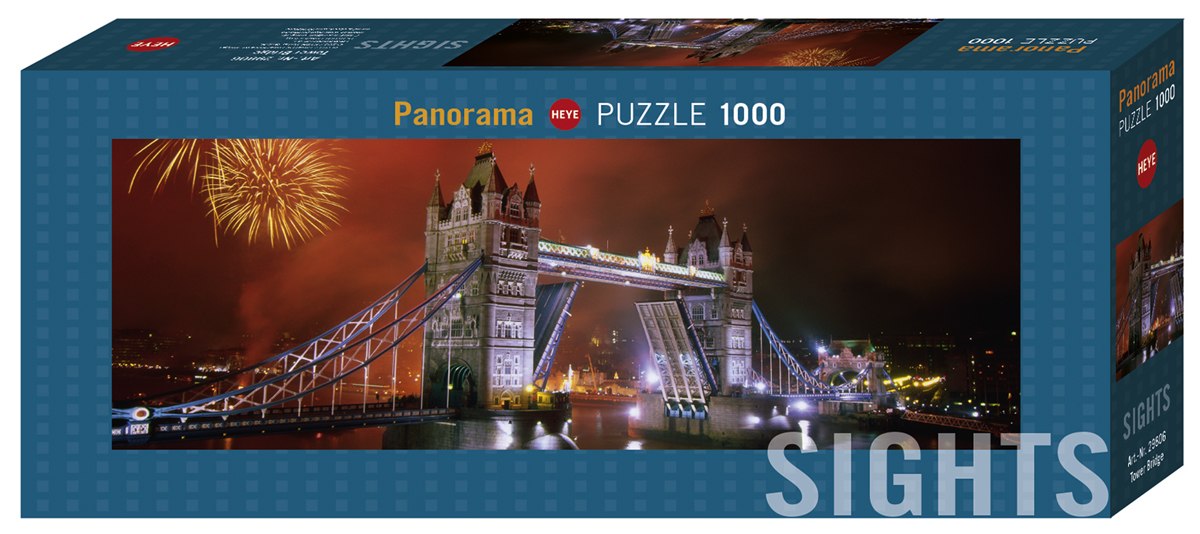 Sights Tower Bridge - 1000pc Panoramic Jigsaw Puzzle By Heye  			  					NEW - image 1