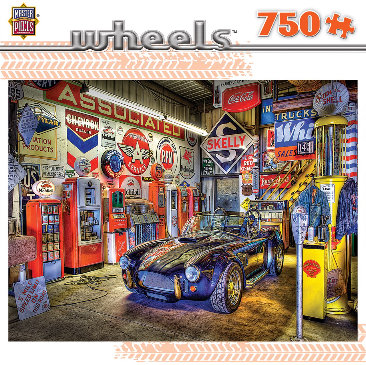 Wheels: Jewel of the Garage - 750pc Jigsaw Puzzle by Masterpieces  			  					NEW - image 1