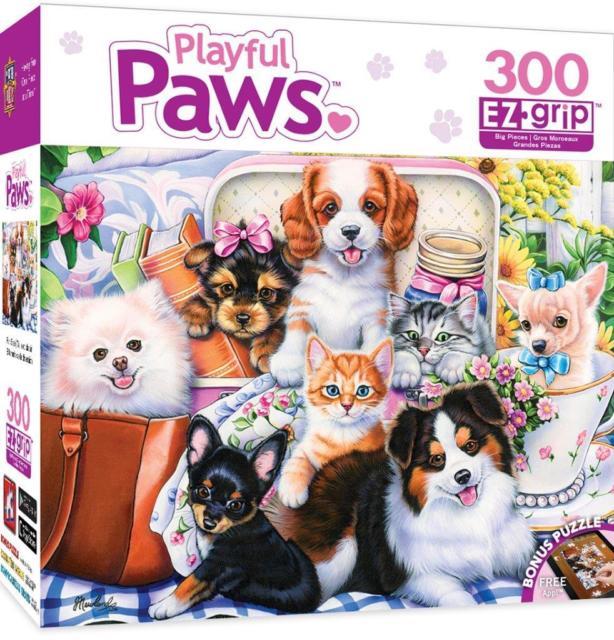 Playful Paws: Fun Size - 300pc EZ Grip Jigsaw Puzzle By Masterpieces