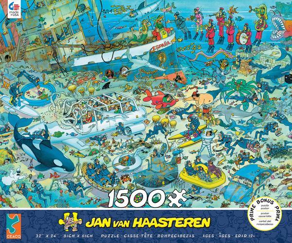 Jan van Haasteren: Undersea Fun - 1500pc Jigsaw Puzzle by Ceaco  			  					NEW - image 1