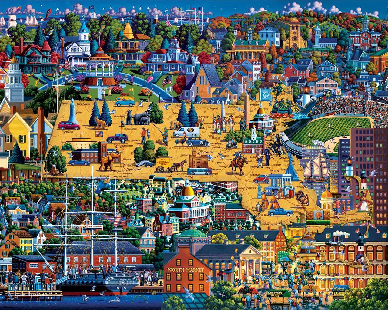 Best of Massachusetts - 500pc Jigsaw Puzzle by Dowdle  			  					NEW