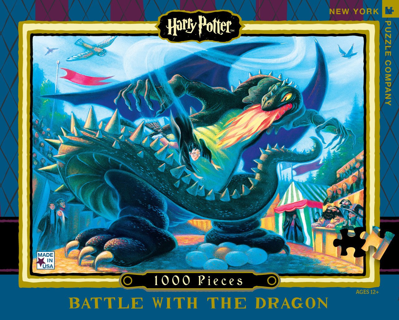 Harry Potter: Battle with the Dragon - 1000pc Jigsaw Puzzle by New York Puzzle Company - image 1