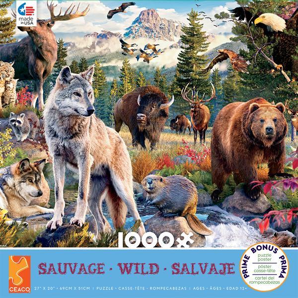 Wild: American Animals - 1000pc Jigsaw Puzzle by Ceaco  			  					NEW - image 1