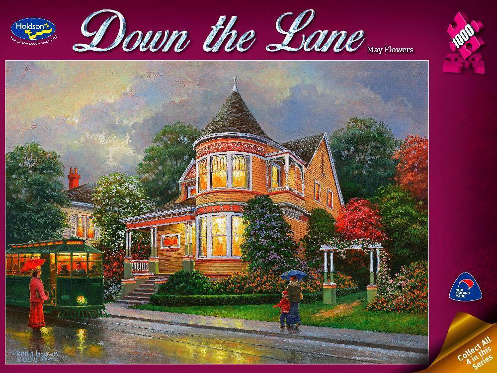 Down the Lane: May Flowers - 1000pc Jigsaw Puzzle by Holdson  			  					NEW - image 1