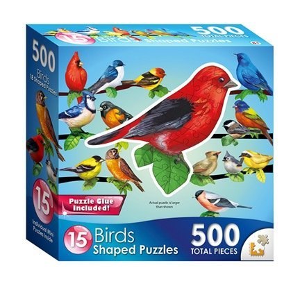 Songbirds Mini Shaped - 500pc Jigsaw Puzzle by Lafayette Puzzle Factory