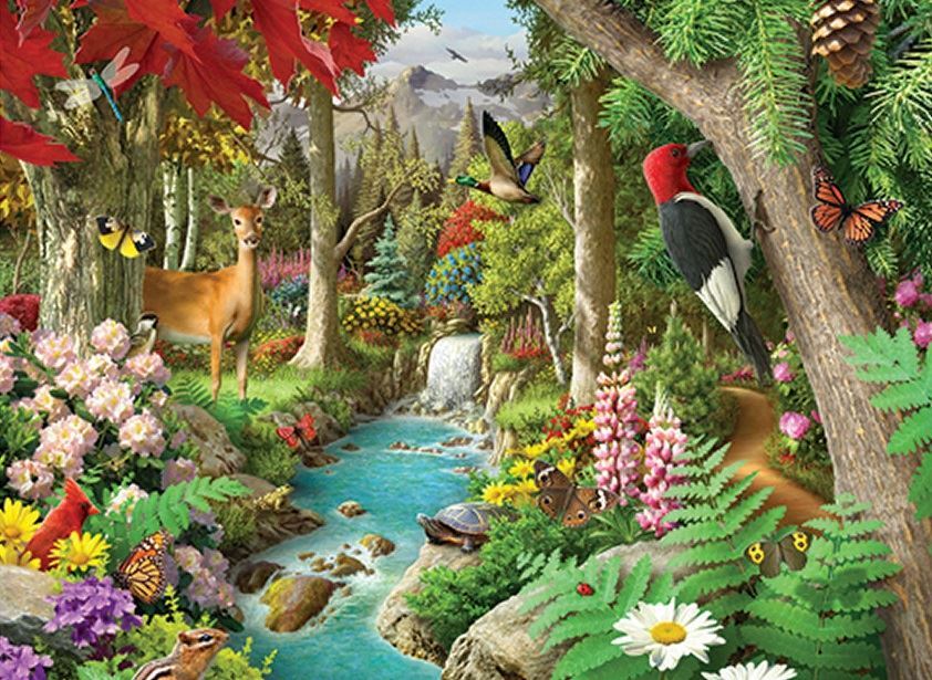 The Calming Stream - 500pc Jigsaw Puzzle by Masterpieces  			  					NEW