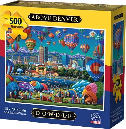 Above Denver - 500pc Jigsaw Puzzle by Dowdle  			  					NEW - image 1