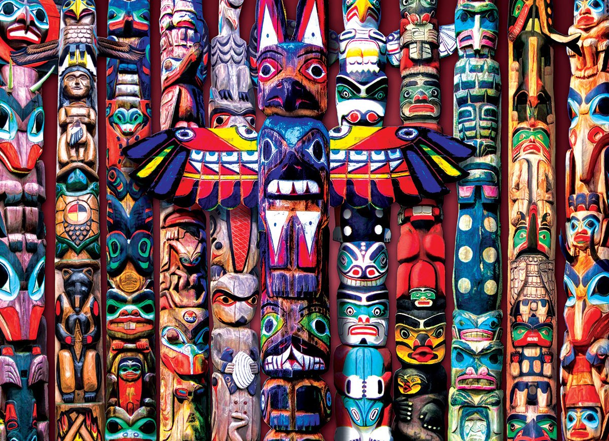 Totem Poles - 1000pc Jigsaw Puzzle by Eurographics  			  					NEW - image 2