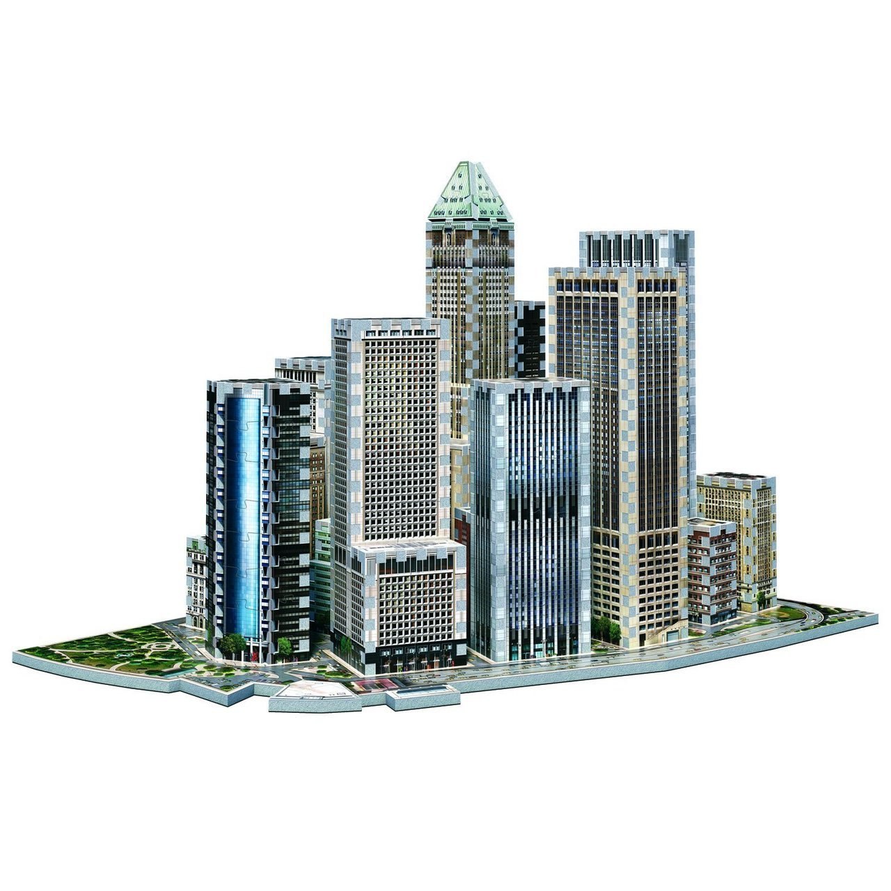 Downtown Financial District - 925pc 3D Puzzle by Wrebbit - image 2