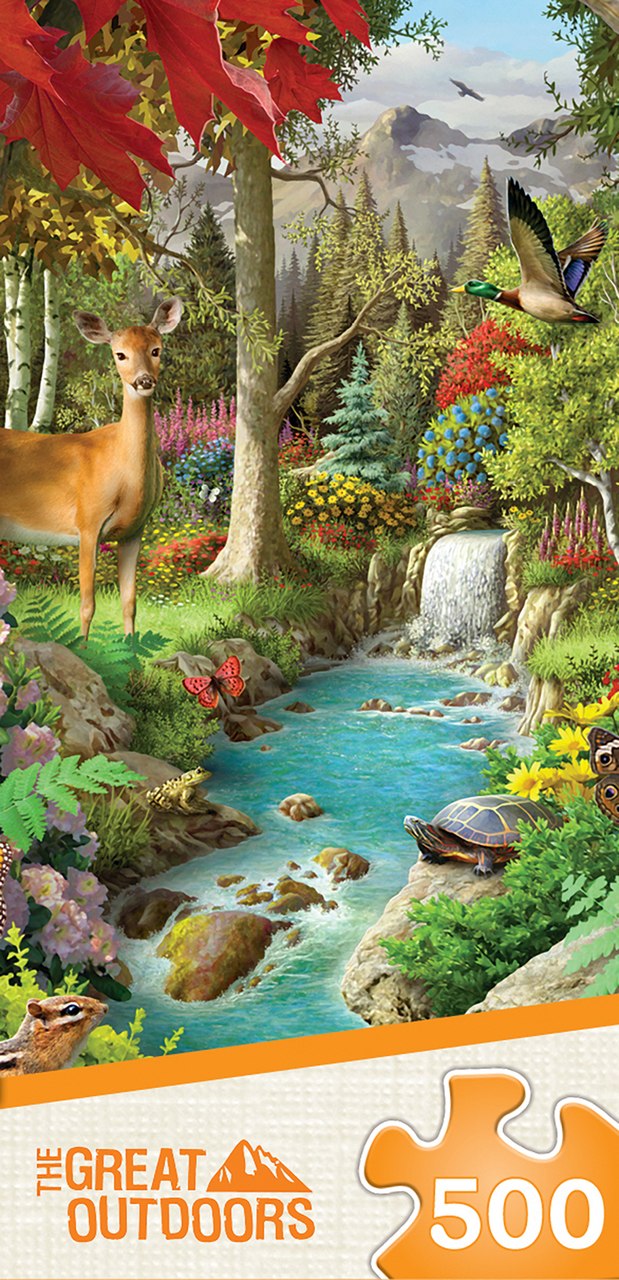 The Calming Stream - 500pc Jigsaw Puzzle by Masterpieces  			  					NEW - image 1