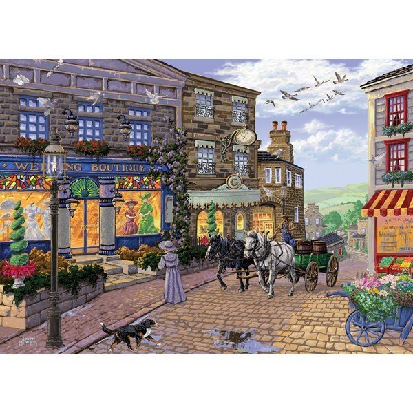 Main Streets: Dress Shop on Hill - 1000pc Jigsaw Puzzle by Holdson  			  					NEW