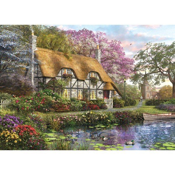 Picture Perfect III: White Stone Cottage - 1000pc Jigsaw Puzzle by Holdson  			  					NEW