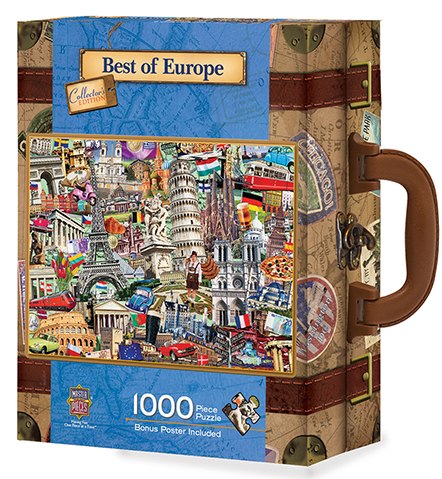 Best of Europe - 1000pc Suitcase Jigsaw Puzzle By Masterpieces