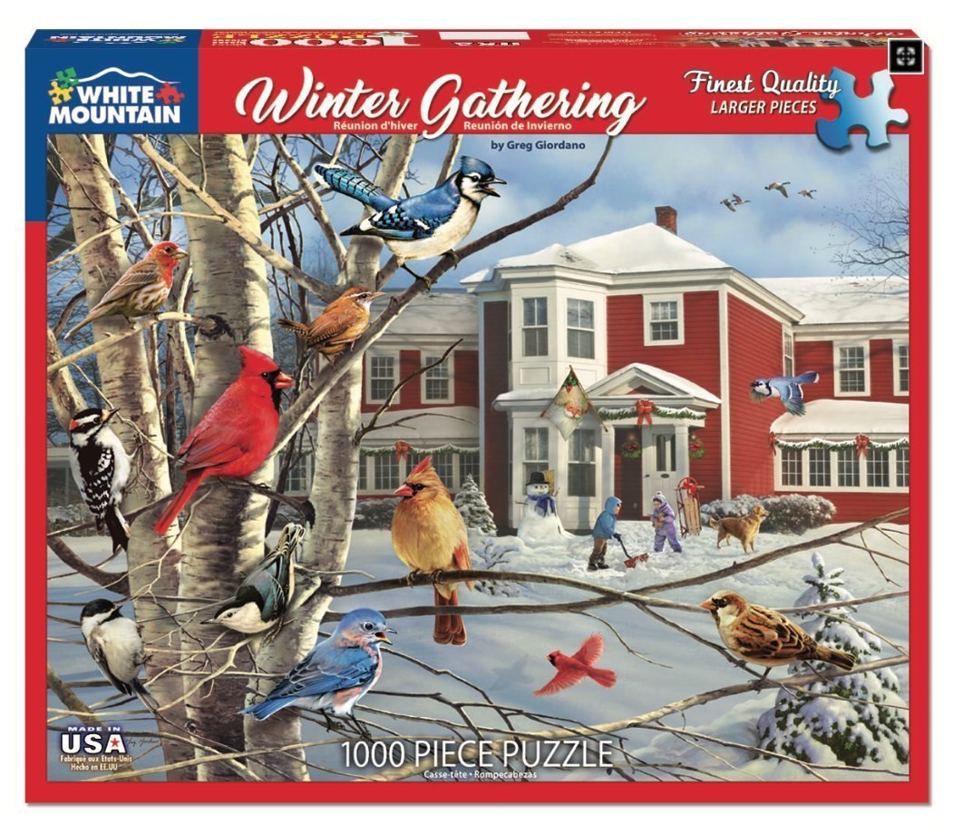 Winter Gathering - 1000pc Jigsaw Puzzle By White Mountain  			  					NEW - image 1