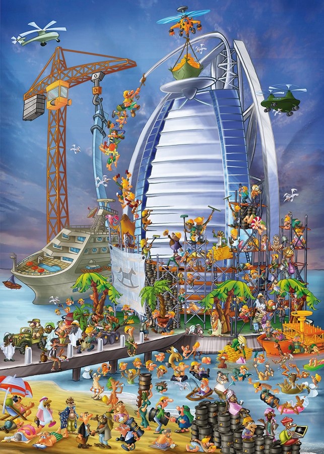 Building the Burj Al Arab - 1000pc Jigsaw Puzzle by D-Toys - image 1