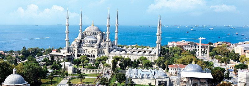 Sultan Ahmed Mosque - 1000pc Panoramic Jigsaw Puzzle by Anatolian