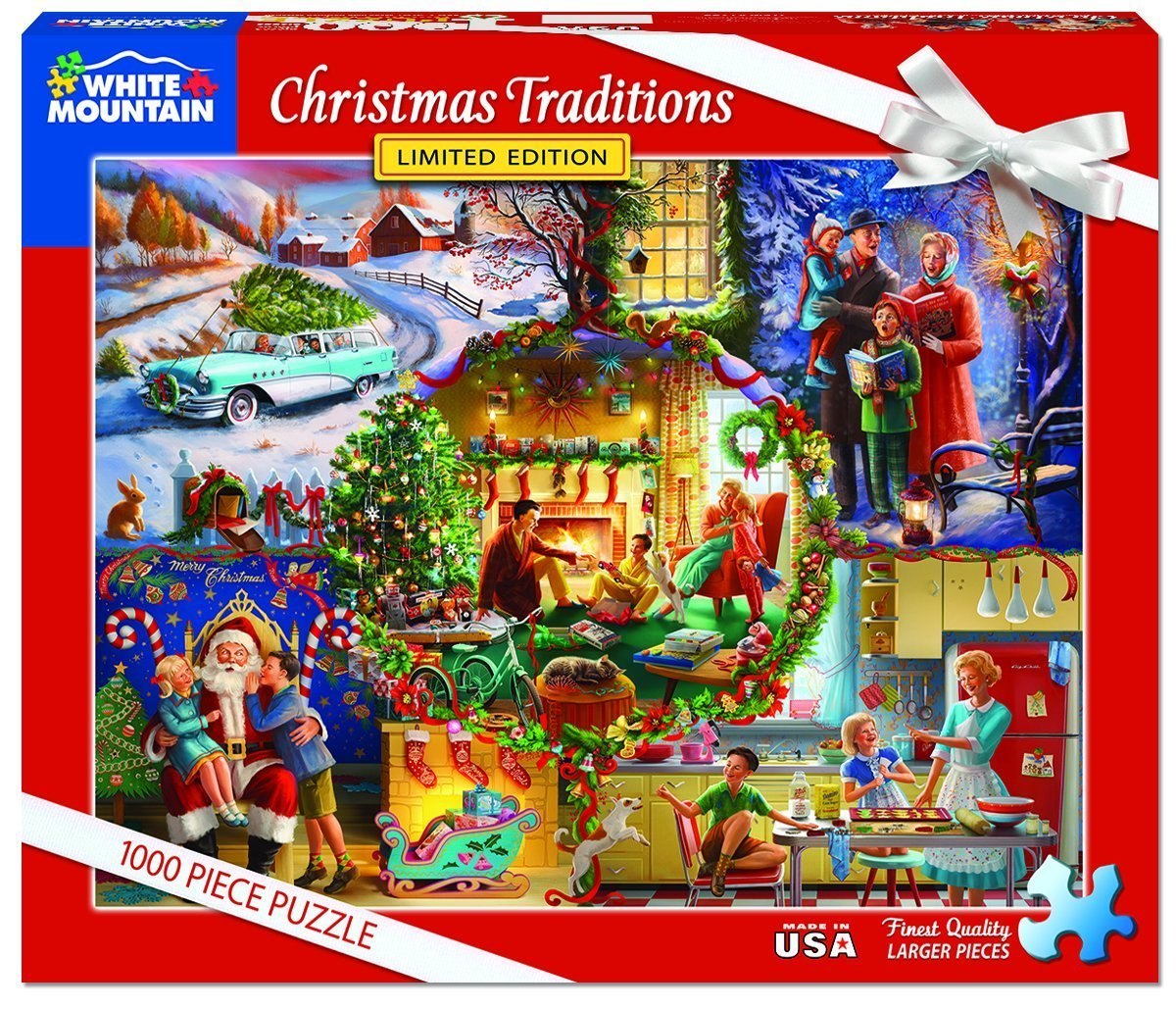 Christmas Traditions - 1000pc Jigsaw Puzzle By White Mountain  			  					NEW - image 1