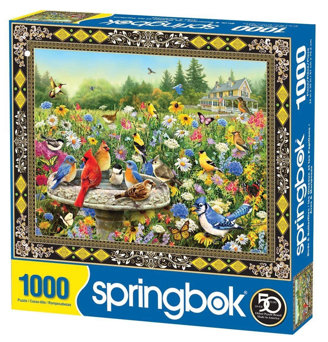 Birds & Butterflies - 1000pc Jigsaw Puzzle By Springbok  			  					NEW - image 1