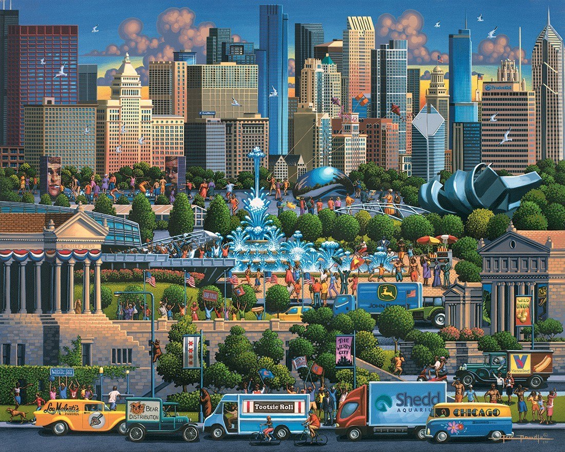 Chicago - 1000pc Jigsaw Puzzle by Dowdle