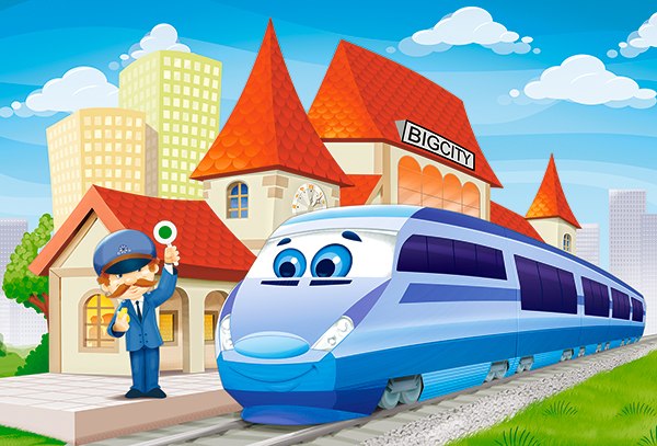 At the Railway Station - 40pc Jigsaw Puzzle By Castorland