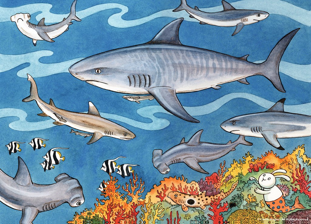 Sea of Sharks - 60pc Jigsaw Puzzle by Ravensburger