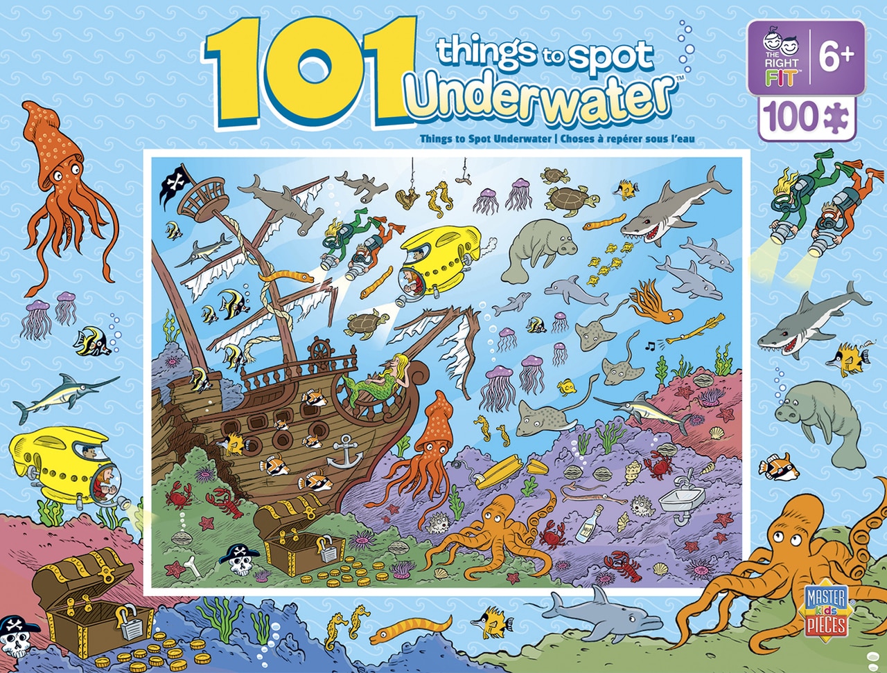 101 Things To Spot: Underwater - 101pc Jigsaw Puzzle by Masterpieces  			  					NEW - image 1