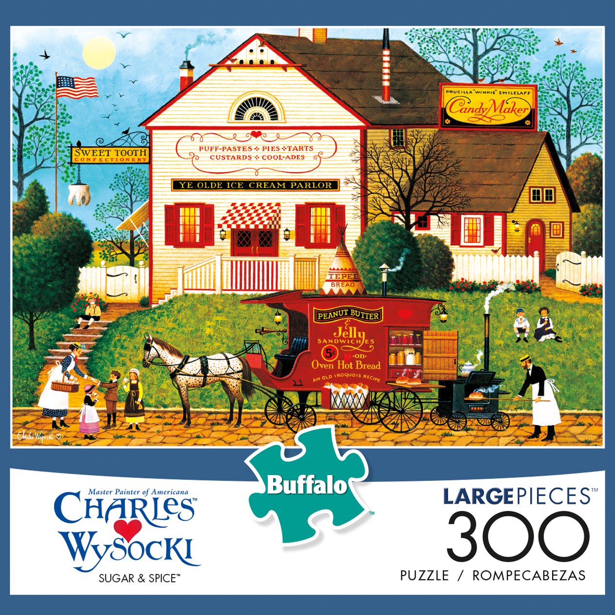 Charles Wysocki: Sugar & Spice - 300pc Large Format Jigsaw Puzzle By Buffalo Games - image 1